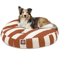 thumbnail image 1 of Majestic Pet | Vertical Stripe Round Pet Bed For Dogs, Removable Cover, Burnt Orange, Medium, 1 of 6