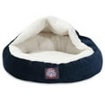 thumbnail image 1 of Majestic Pet Villa 18 in. Canopy Cat Bed with Plush Sherpa Interior, Solid Beige, 1 of 2