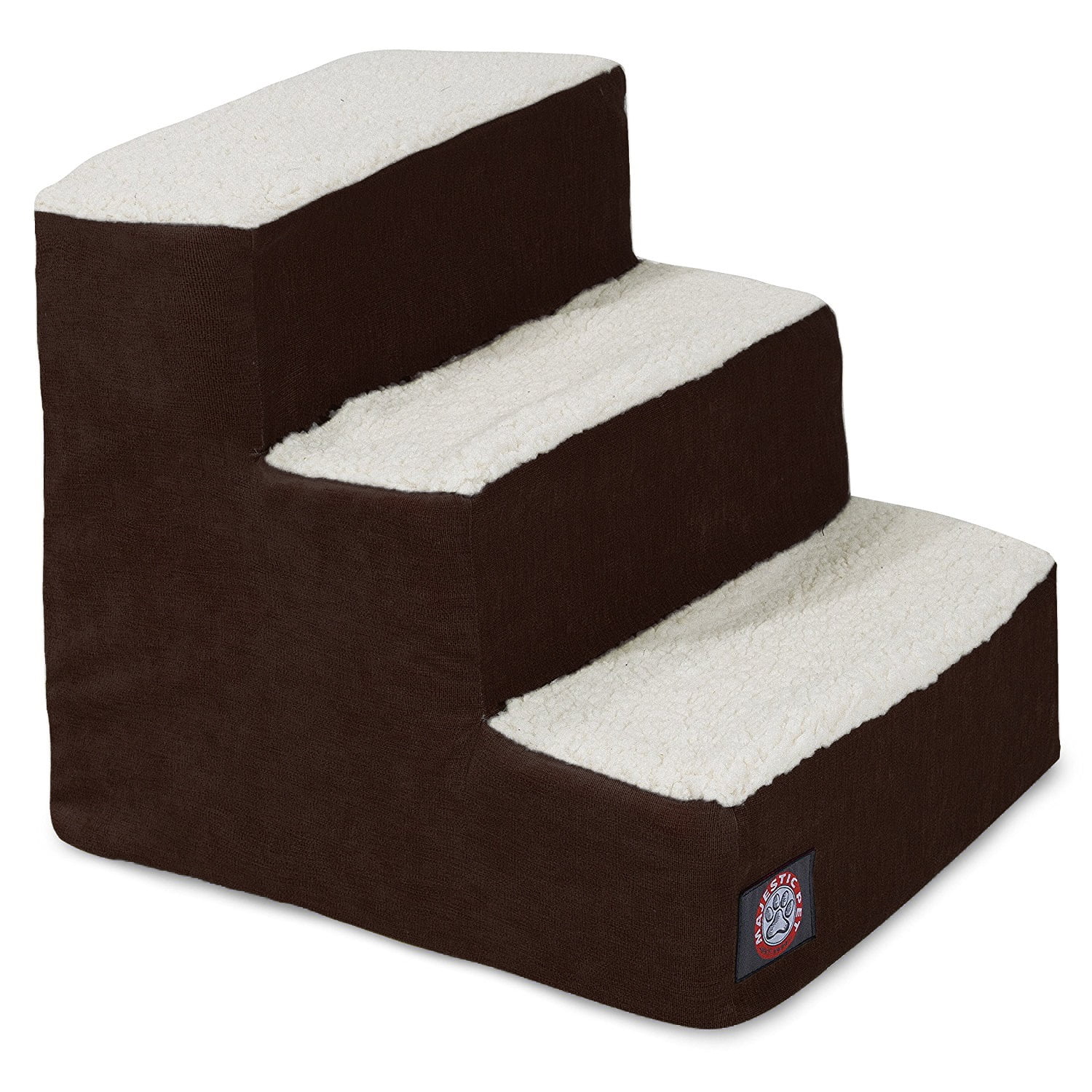 Majestic Pet Villa Pet Stairs 3 Steps Storm Machine Washable Removable Cover 18" x 16" x 15"