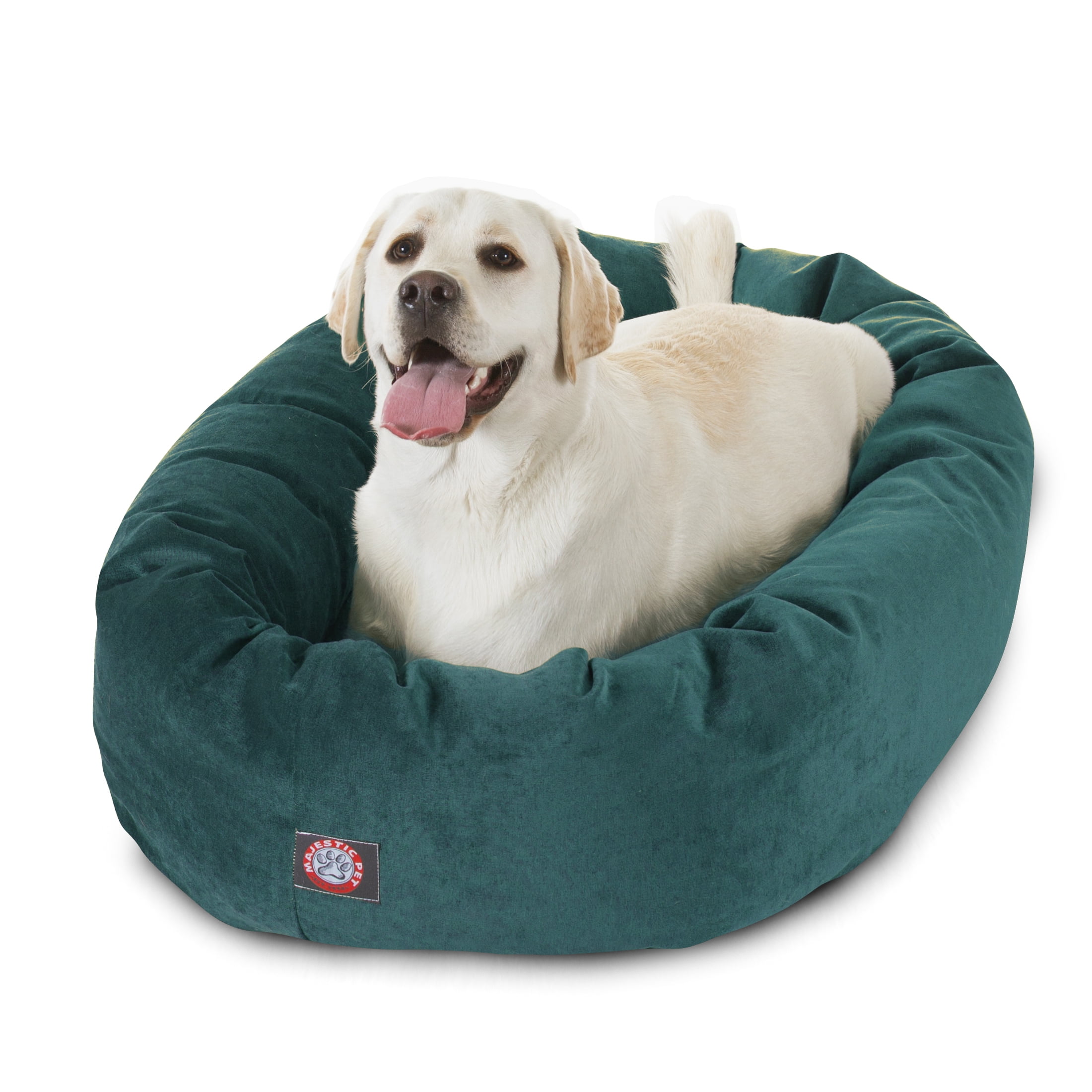 Majestic Pet Villa Velvet Bagel Pet Bed for Dogs, Calming Dog Bed