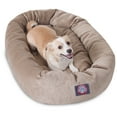 thumbnail image 1 of Majestic Pet Villa Velvet Bagel Pet Bed for Dogs, Calming Dog Bed Washable, Medium, Pearl, 1 of 5