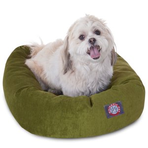 Majestic Pet Villa Velvet Bagel Dog Bed, Fern