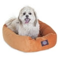 thumbnail image 1 of Majestic Pet Villa Velvet Bagel Pet Bed for Dogs, Calming Dog Bed Washable, Small, Orange, 1 of 6