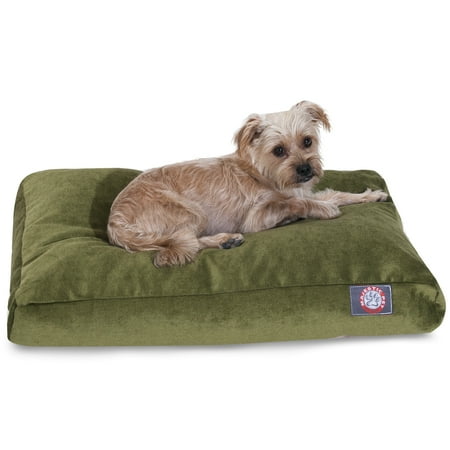 Majestic Pet | Villa Velvet Rectangle Pet Bed For Dogs, Removable Cover, Fern, Small