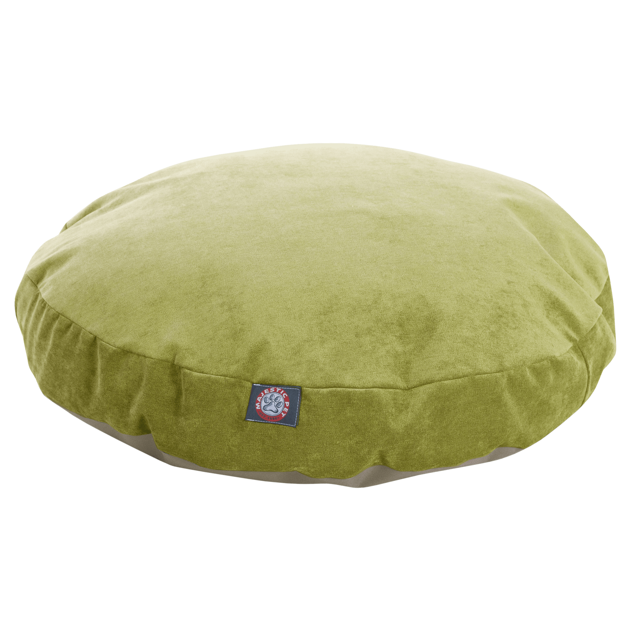 Majestic Pet | Villa Velvet Round Pet Bed For Dogs, Removable Cover, Apple, Medium