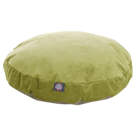 Majestic Pet | Villa Velvet Round Pet Bed For Dogs, Removable Cover, Apple, Medium
