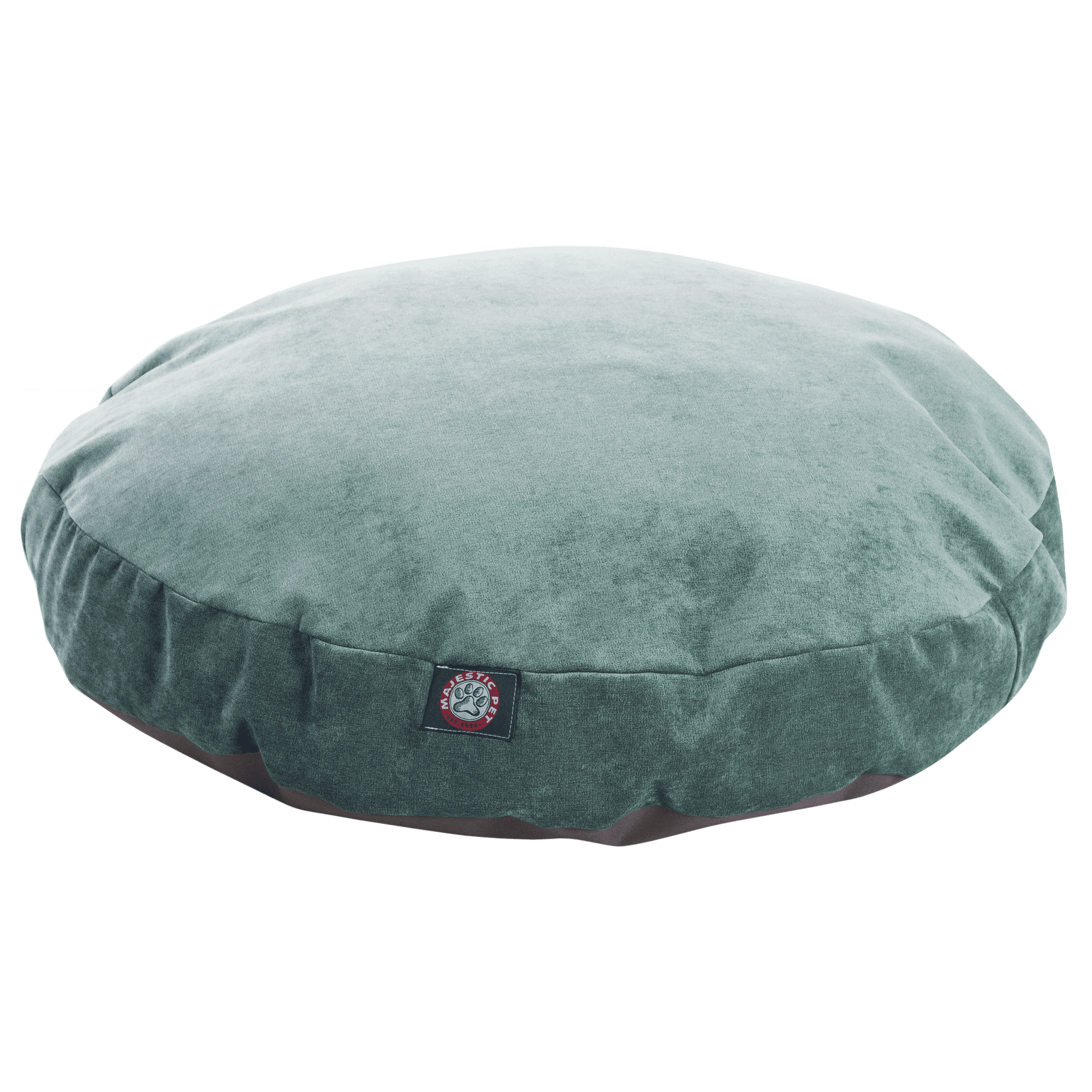 Majestic Pet | Villa Velvet Round Pet Bed For Dogs, Removable Cover, Azure, Medium