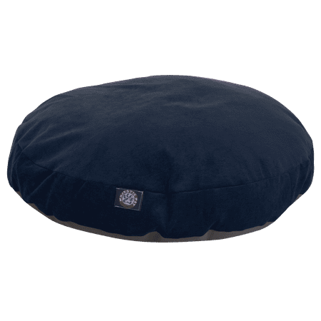 Majestic Pet | Villa Velvet Round Pet Bed For Dogs, Removable Cover, Navy, Medium