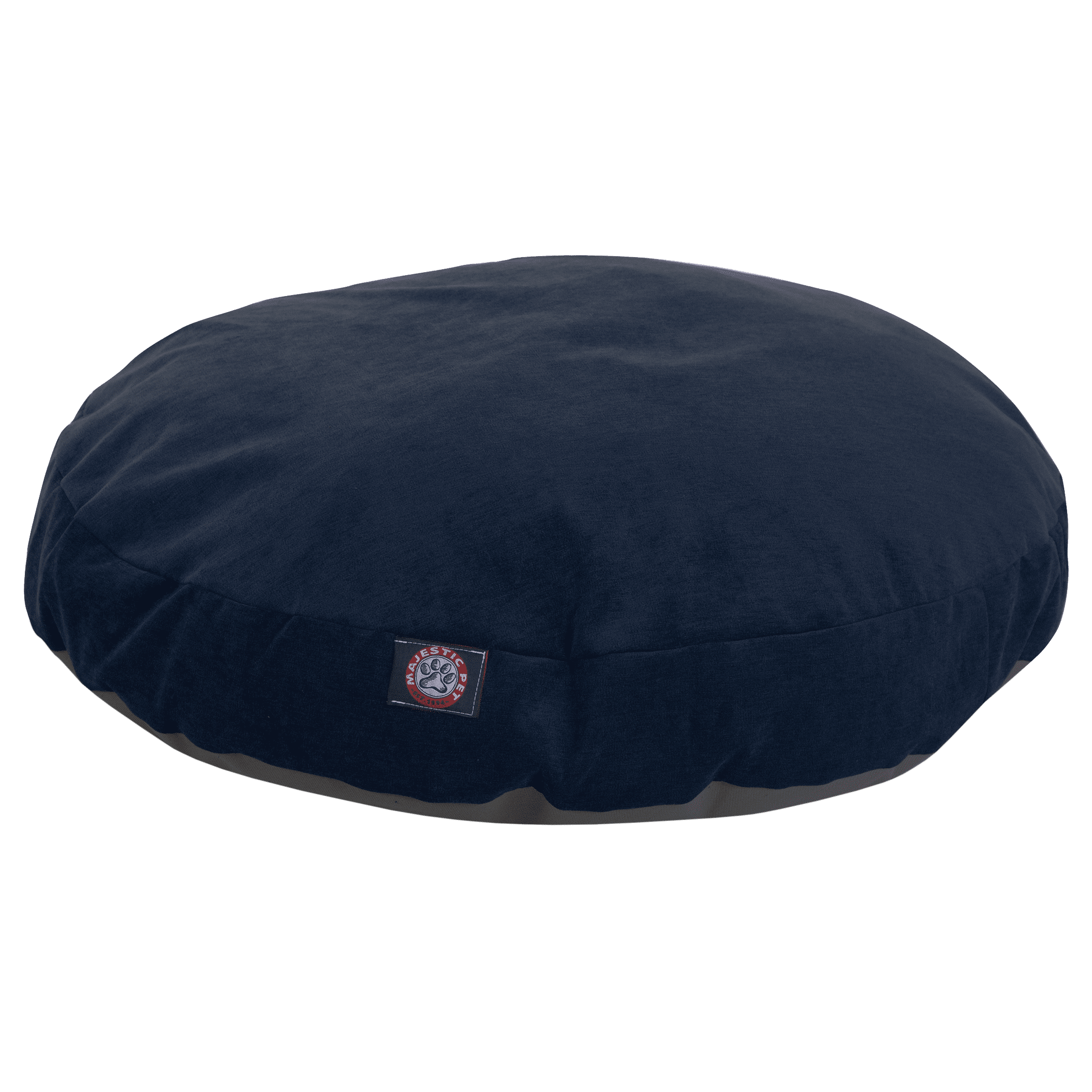 Majestic Pet | Villa Velvet Round Pet Bed For Dogs, Removable Cover, Navy, Small