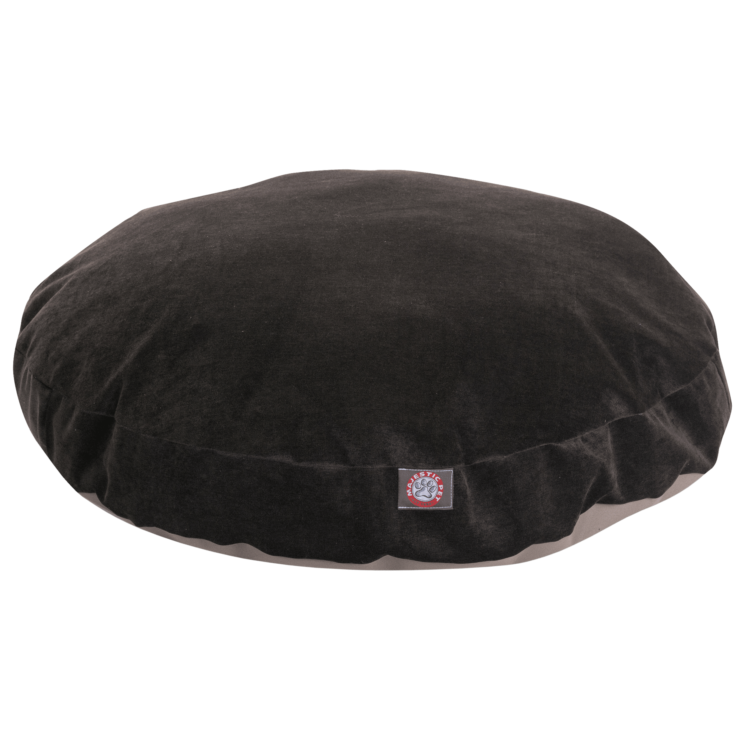 Majestic Pet | Villa Velvet Round Pet Bed For Dogs, Removable Cover, Storm, Small