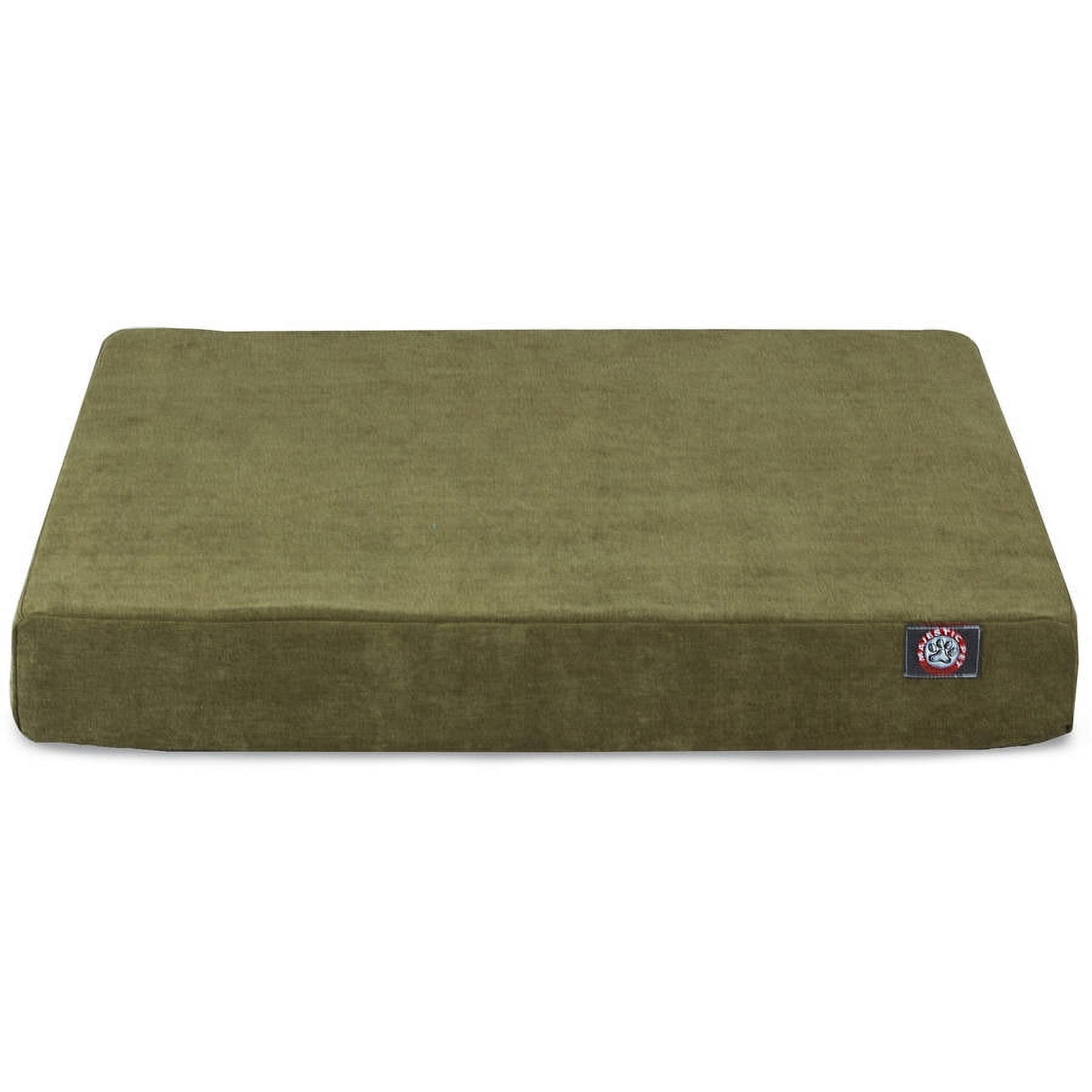 Majestic Pet | Villa Velvet Shredded Memory Foam Rectangle Pet Bed For Dogs, Removable Cover, Fern, Large