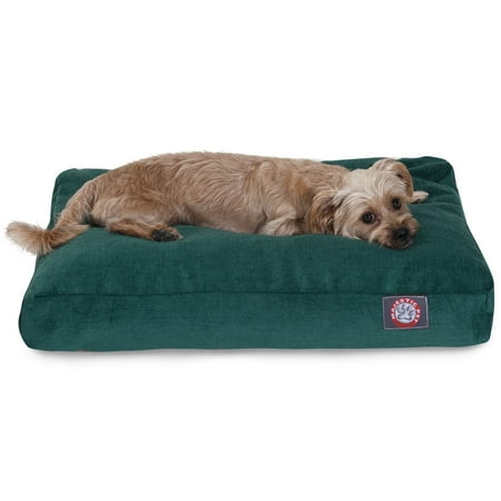 Majestic Pet | Villa Velvet Shredded Memory Foam Rectangle Pet Bed For Dogs, Removable Cover, Marine, Small