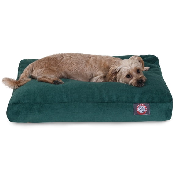 Majestic Pet | Villa Velvet Shredded Memory Foam Rectangle Pet Bed For Dogs, Removable Cover, Marine, Small