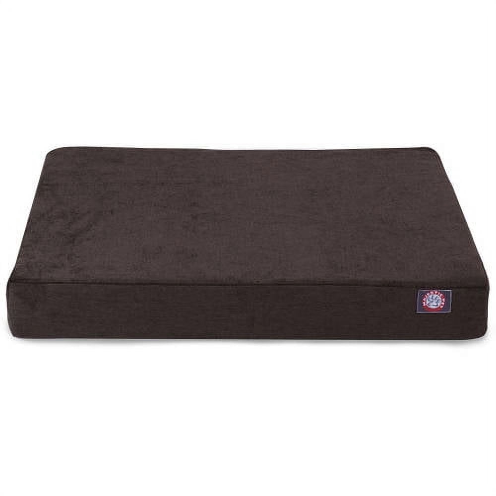 Majestic Pet | Villa Velvet Shredded Memory Foam Rectangle Pet Bed For Dogs, Removable Cover, Storm, Large