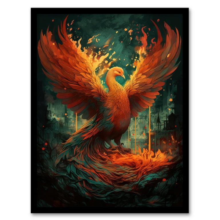 Phoenix Portrait Art Print Phoenix Portrait Art Print