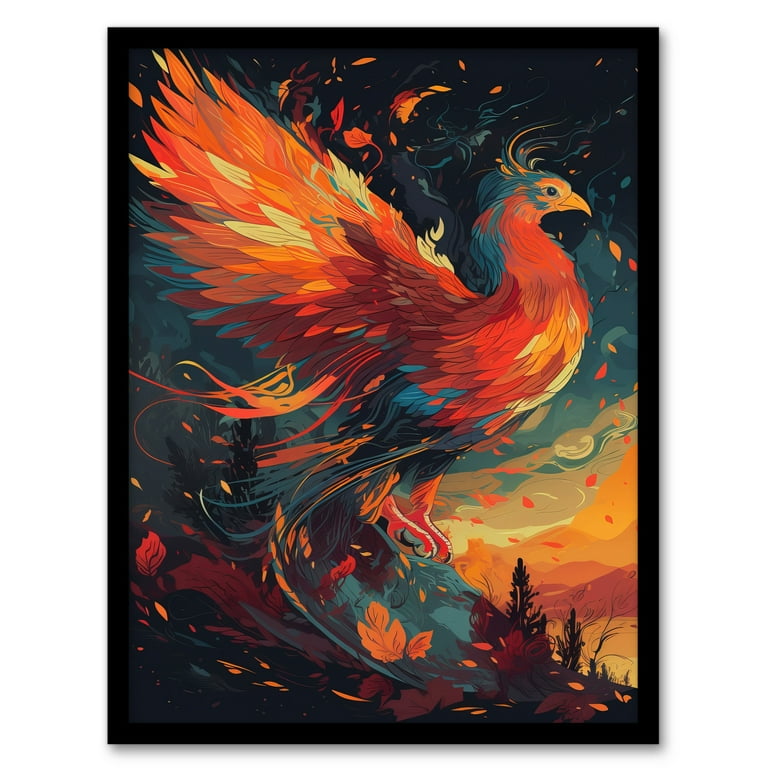 Phoenix Portrait Art Print Phoenix Portrait Art Print