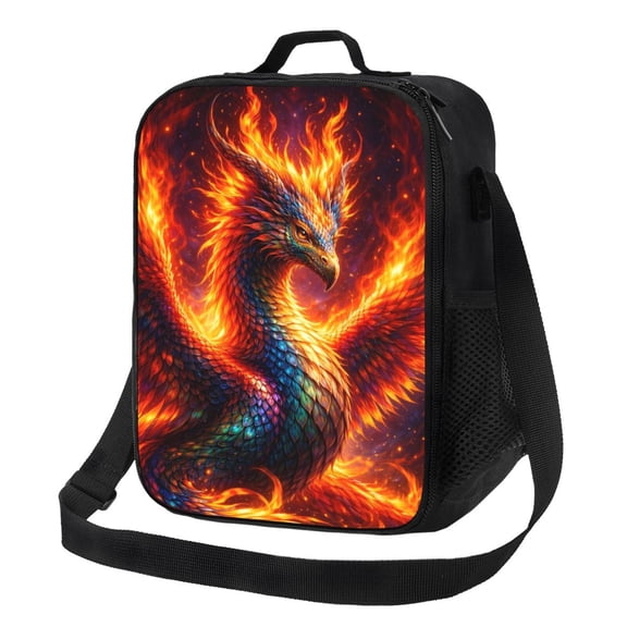 Majestic Phoenix Lunch Bag Insulated Thermal Lunch Box with Shoulder Strap & Handle for Women and Men