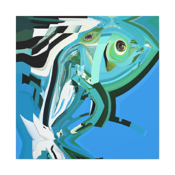 "Majestic Pike River Fish" - Canvas