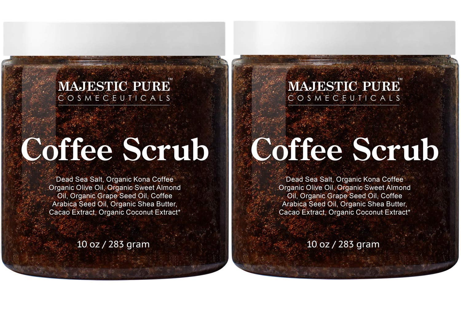 Majestic Pure Arabica Coffee Scrub All Natural Body Scrub for Skin