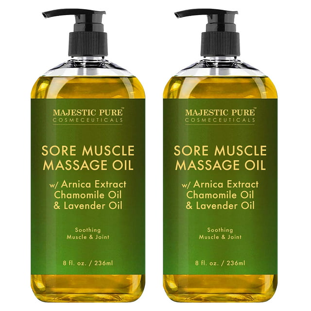 Majestic Pure Arnica Sore Muscle Massage Oil For Body Best Natural Therapy Therapy Oil With