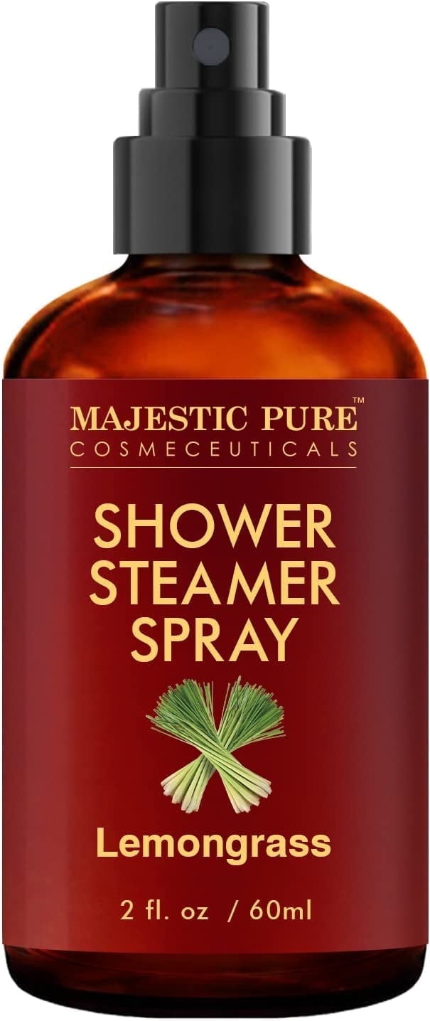 Majestic Pure Aromatherapy Shower Spray with Pure & Natural Lemongrass Essential Oil, 2 fl oz