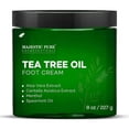 thumbnail image 1 of Majestic Pure Tea Tree Oil Foot Cream with Aloe Vera & Menthol, Warming Moisturizer for Dry Cracked Feet, Heels, Hands & Elbows, Softens & Hydrates Skin, 8 oz, 1 of 9