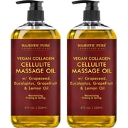Majestic Pure Cellulite Massage Oil, 8 fl oz Pack of 2