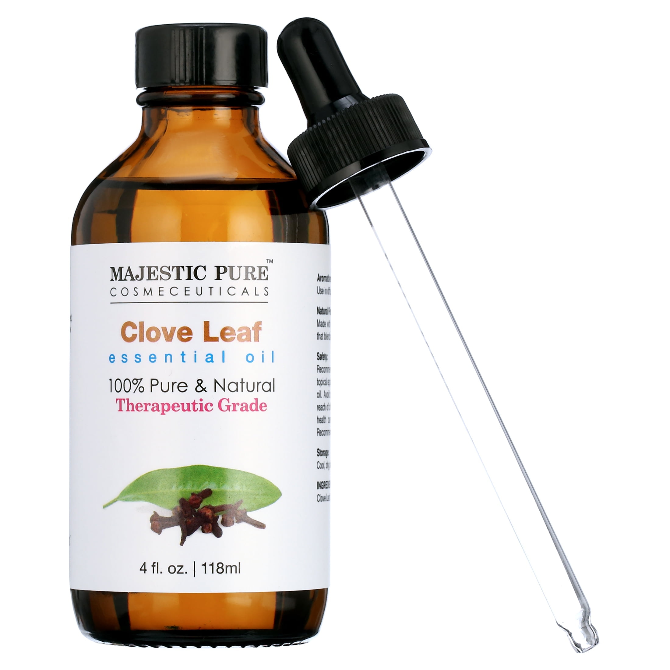 Walmart Black Friday Deals 2025 - Majestic Pure Clove Leaf Essential Oil, 100% Pure, 4 fl oz, for Skincare, Aromatherapy