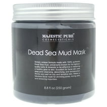 Majestic Pure Dead Sea Mud Mask for Face and Body - Natural Skin Care for Women and Men - Best Facial Cleansing Clay for Blackhead, Whitehead, Acne and Pores - 8.8 fl oz
