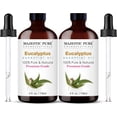 thumbnail image 1 of Majestic Pure Eucalyptus Essential Oil with Glass Dropper - 4 Fl Oz Pack of 2-100% Pure and Natural Eucalyptus Oil - Premium Grade Essential Oils for Diffuser, Aromatherapy, Soap and Candle Making, 1 of 7