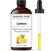 Majestic Pure Lemon Essential Oil for Aromatherapy, 4 fl oz