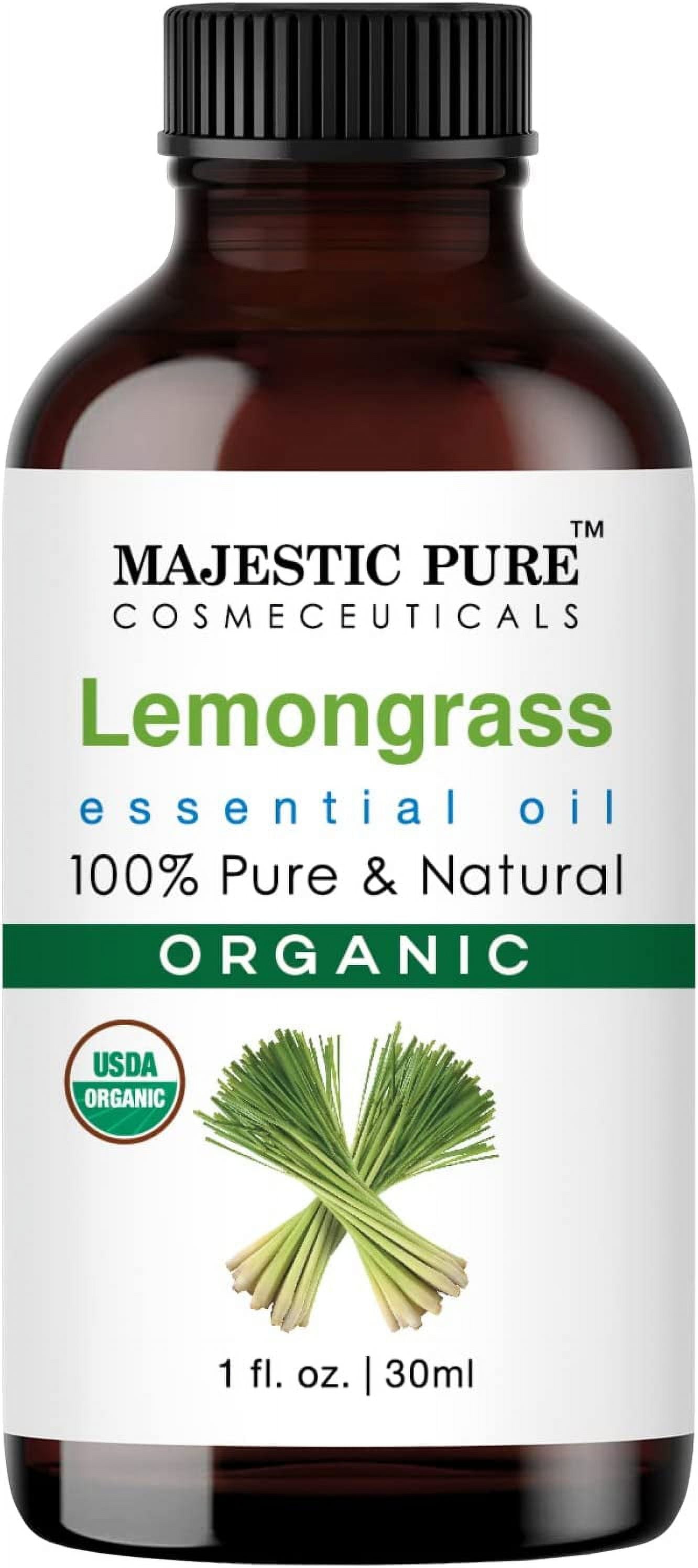 Majestic Pure Lemongrass USDA Organic Oil, 1 fl oz