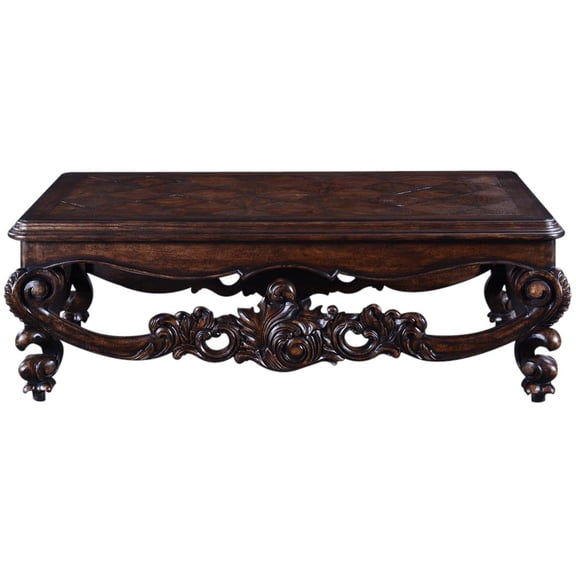Majestic Rococo Coffee Table | Distressed Walnut Finish
