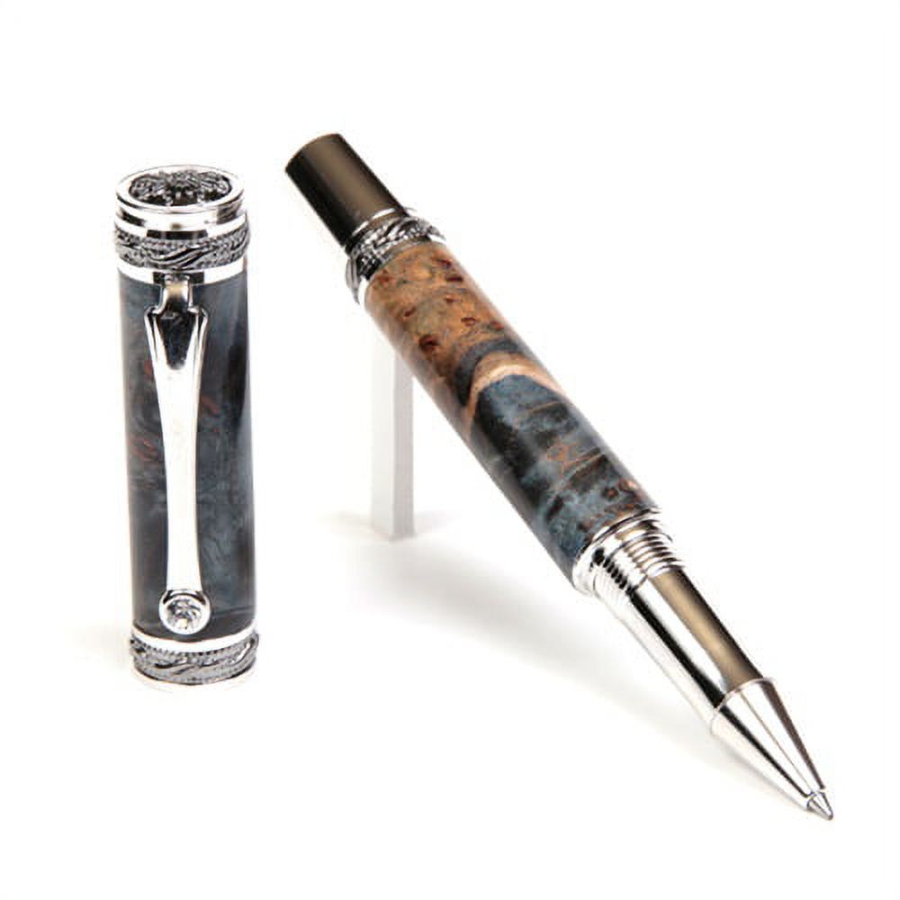 Majestic Rollerball Pen - Blue Maple Burl