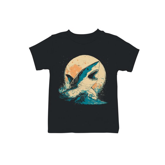 Majestic Shark Under Moonlight Youth's T-shirt