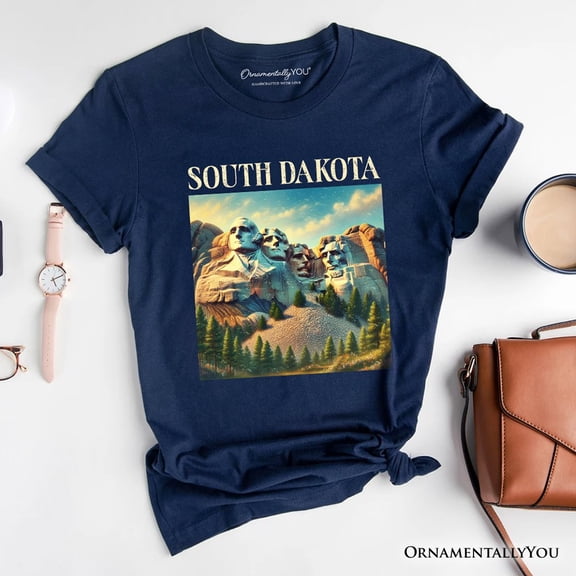 Majestic South Dakota State Mount Rushmore T-Shirt, Historic American Monument Travel Tee and Keepsake Souvenir