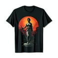 thumbnail image 1 of Majestic Statue Graphic Black T-Shirt & Scales Design, 1 of 5