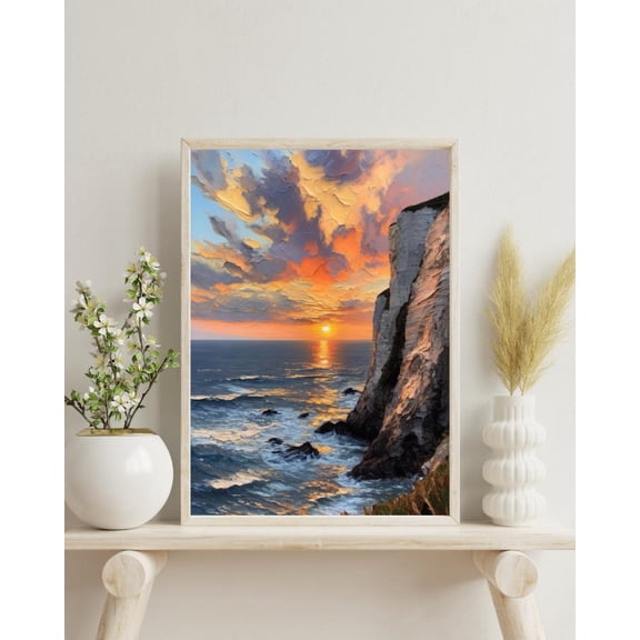 Majestic Sunset Cove Werner Bronkhorst Modern Poster Unframed Paper Print
