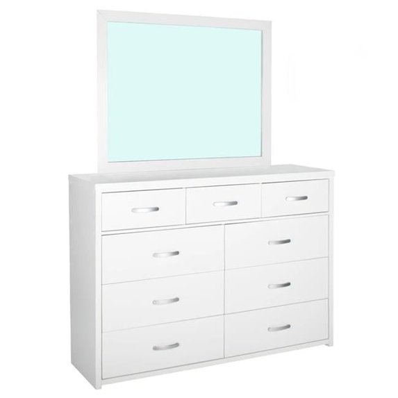 Majestic Super Jumbo 9-Drawer Double Dresser, White