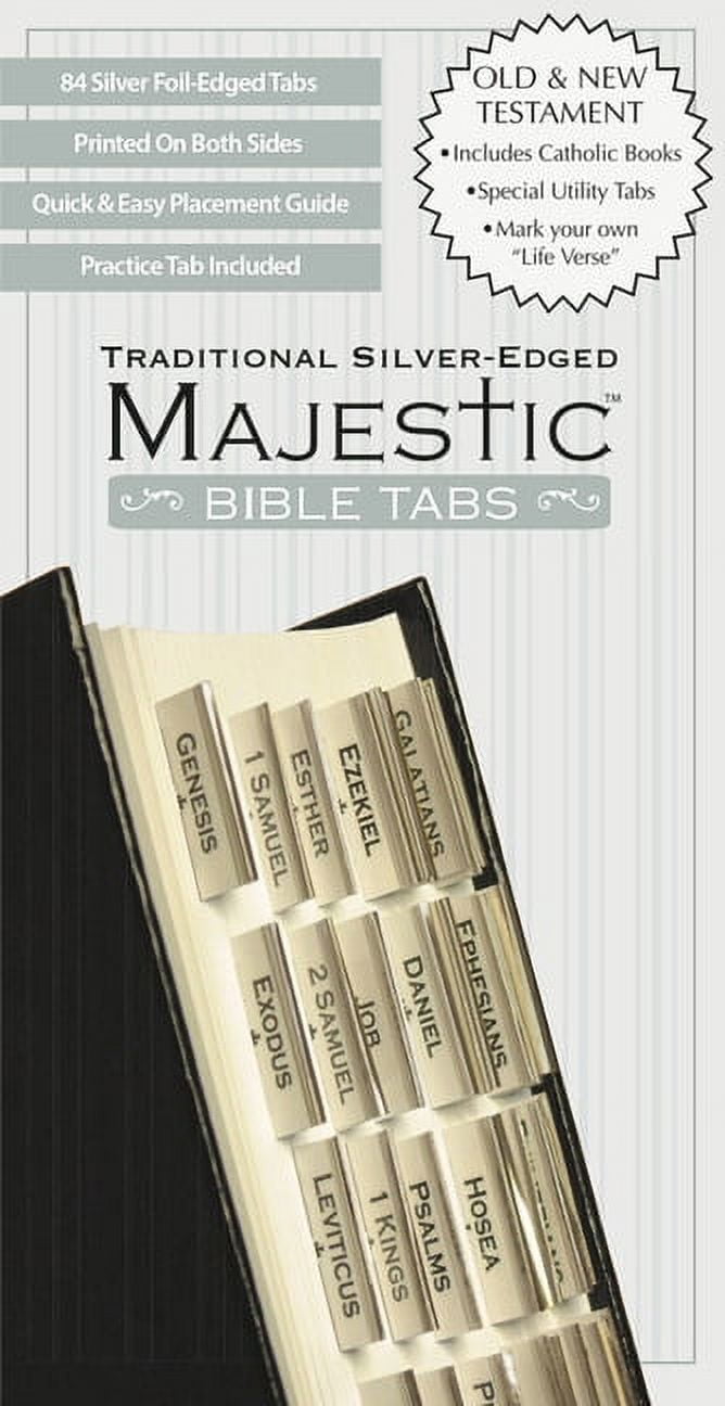 ELLIE CLAIRE Majestic Traditional Silver-Edged Bible Tabs (Other)