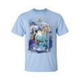 thumbnail image 1 of Majestic Unicorns In Space Unisex Adult Short Sleeve T-shirt-Light Blue-small, 1 of 4