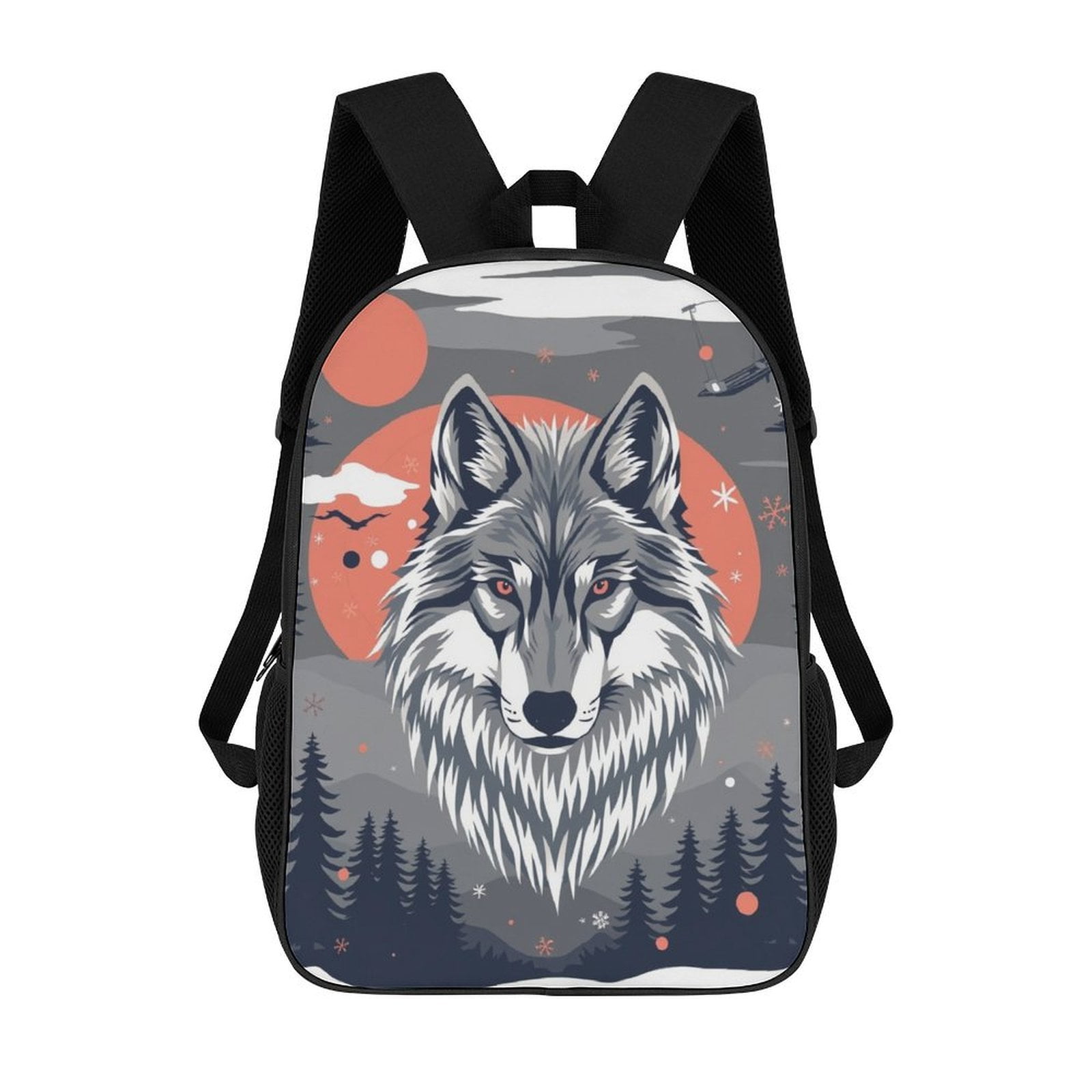 Majestic Winter Wolf Backpacks For Teenagers Backpacks 17 Inch Backpack ...
