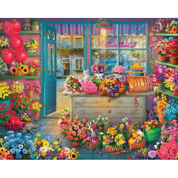 Majestic by Springbok Flower Shop 1000 Piece Jigsaw Puzzle