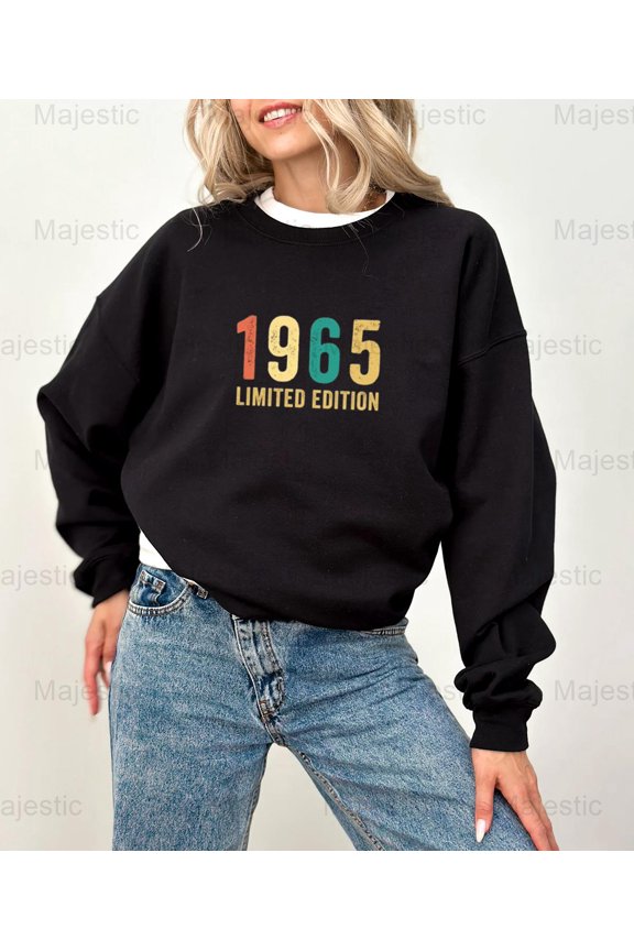 Birthday, Woman, Man, Limited Edition, Vintage, 1965 Sweatshirt, for Unisex, up to size 5XL.