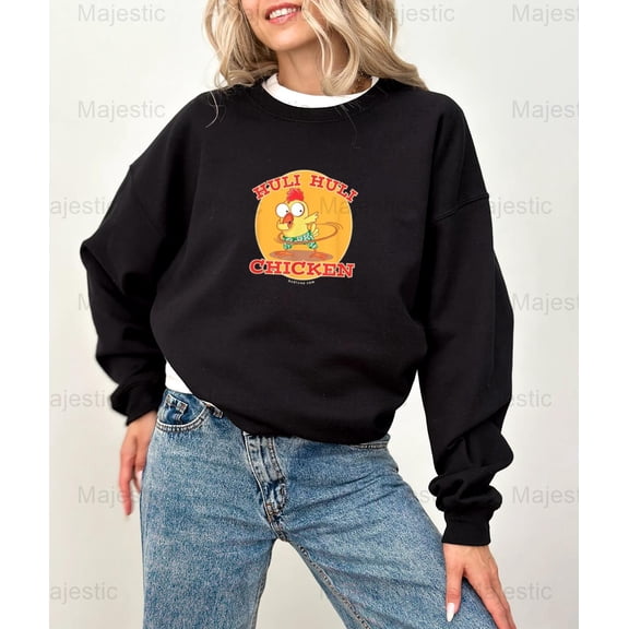 Majestic63 Huli Hula Hoop Dabber Funny Chicken Graphic Design Image Tee Sweatshirt, for Unisex, up to size 5XL.