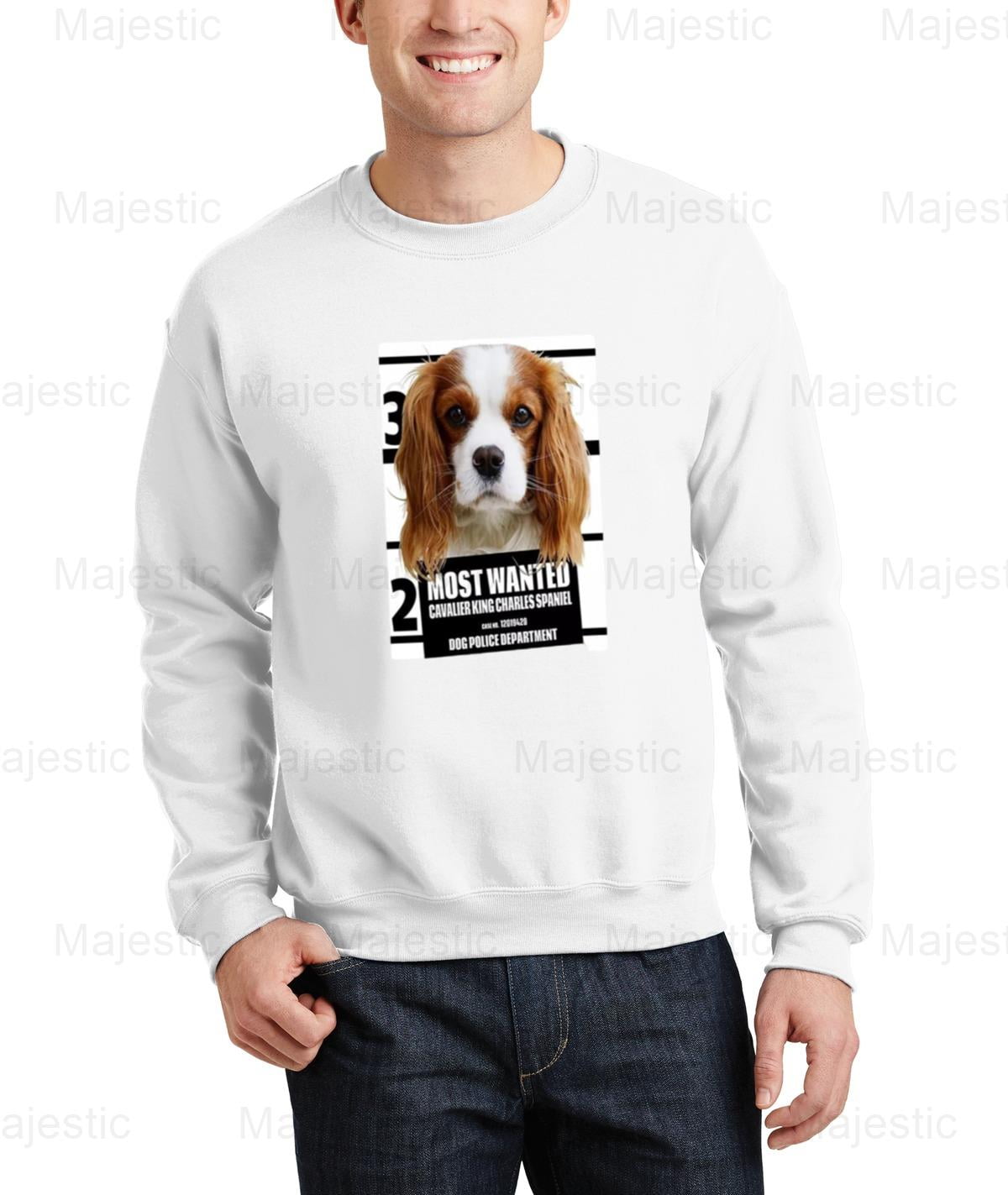 Majestic64 Most Wanted, Cavalier King Charles Spaniel Dog Graphic, a Fun Sweatshirt, for Unisex