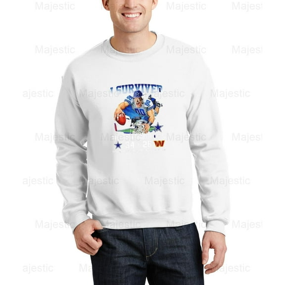 Majestic65 Team I Survived The Fourth Quarter Chaos Mascot Sweatshirt Black, Sports, for Unisex, up to size 5XL.