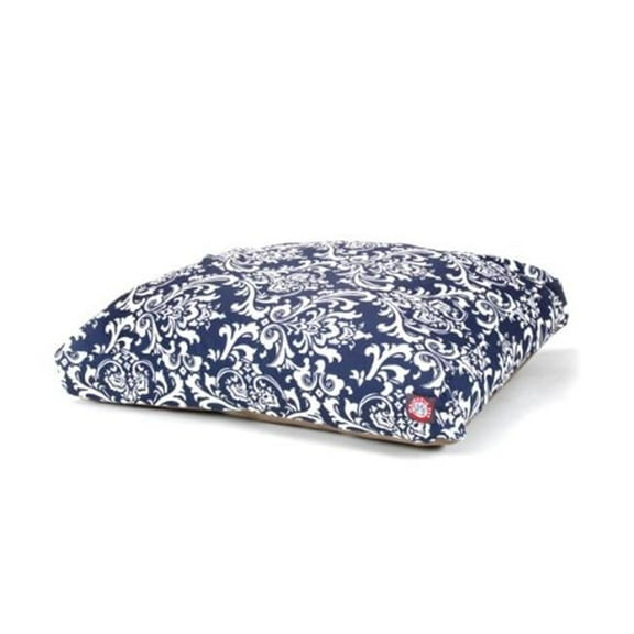 MajesticPet  29 x 36 in. French Quarter Rectangle Pet Bed, Navy Blue