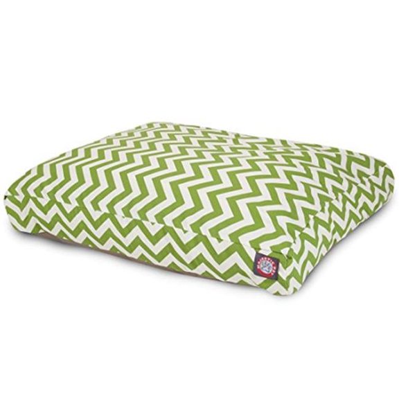 MajesticPet 29 x 36 in. Zig Zag Rectangle Pet Bed - Sage