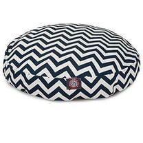 MajesticPet  30 in. Chevron Round Pet Bed - Navy Blue - Small